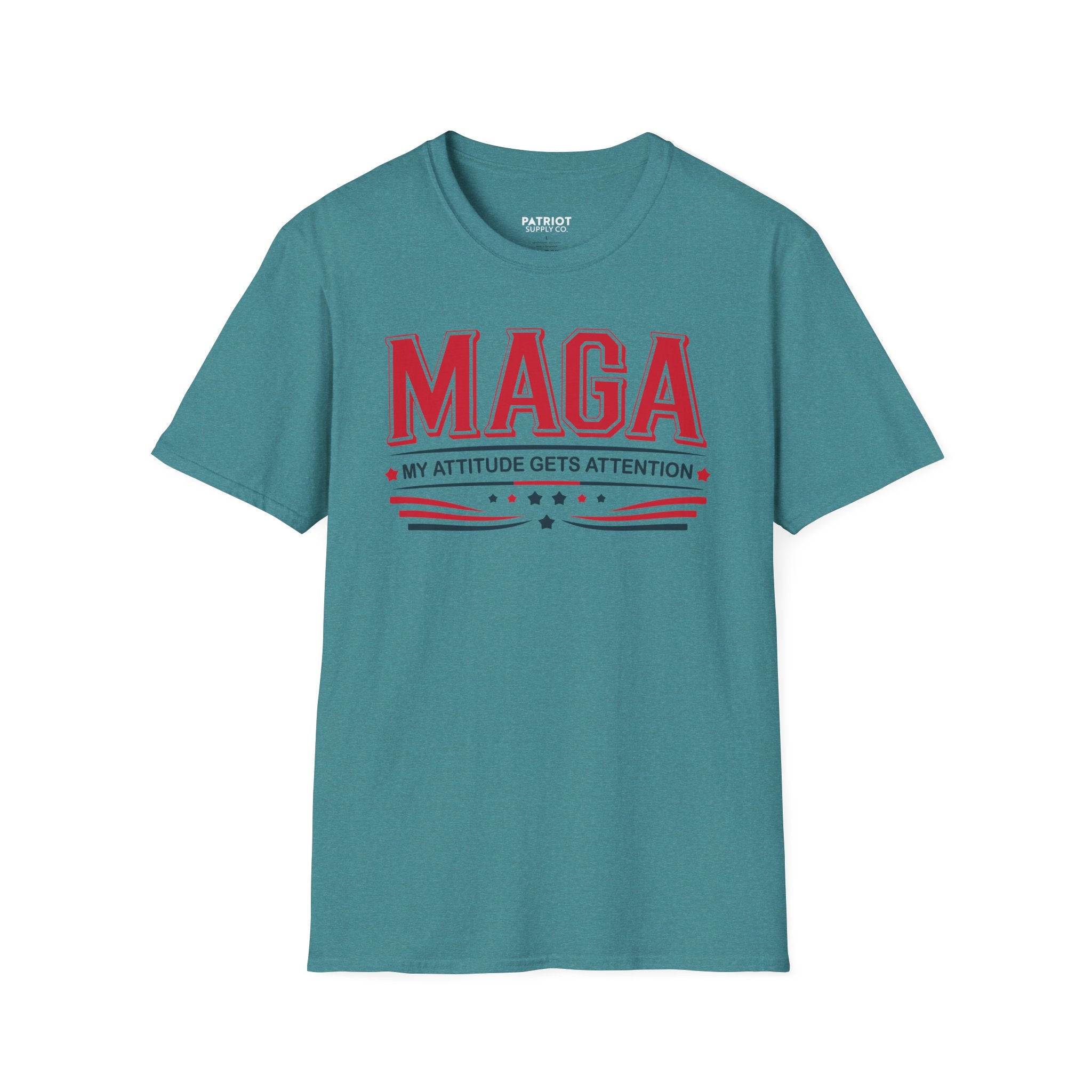 MAGA My Attitude Gets Attention - Bold Conservative Statement T-Shirt