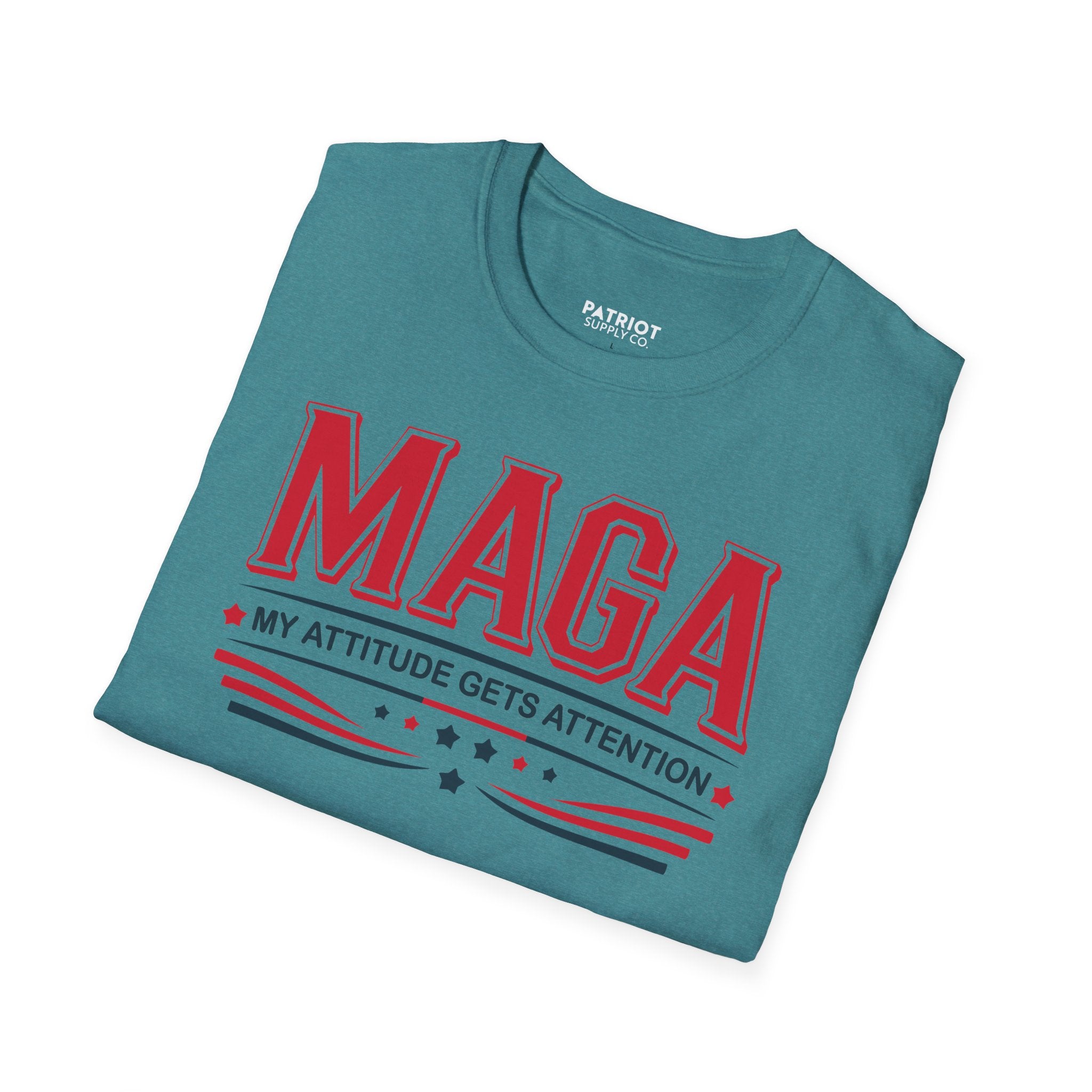MAGA My Attitude Gets Attention - Bold Conservative Statement T-Shirt