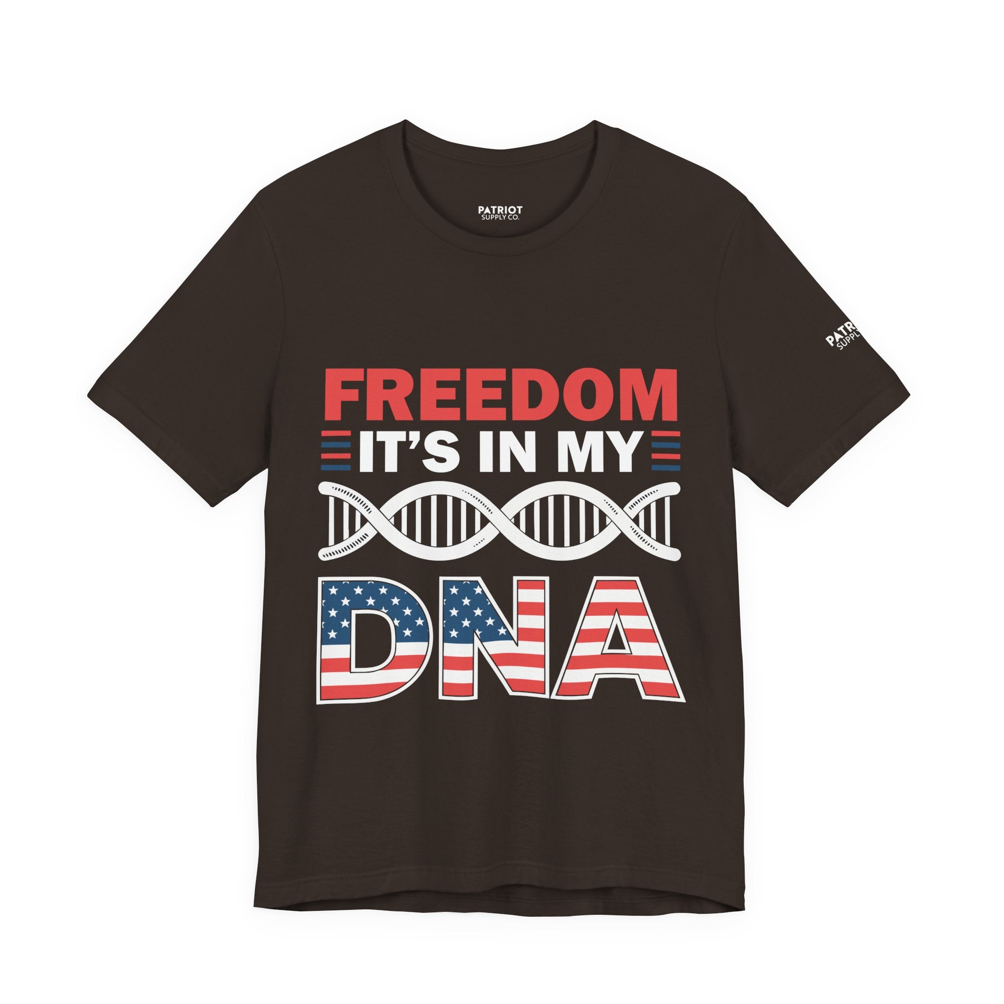 Freedom DNA T-Shirt - Patriotic Independence Day Tee | Conservative American Pride Apparel