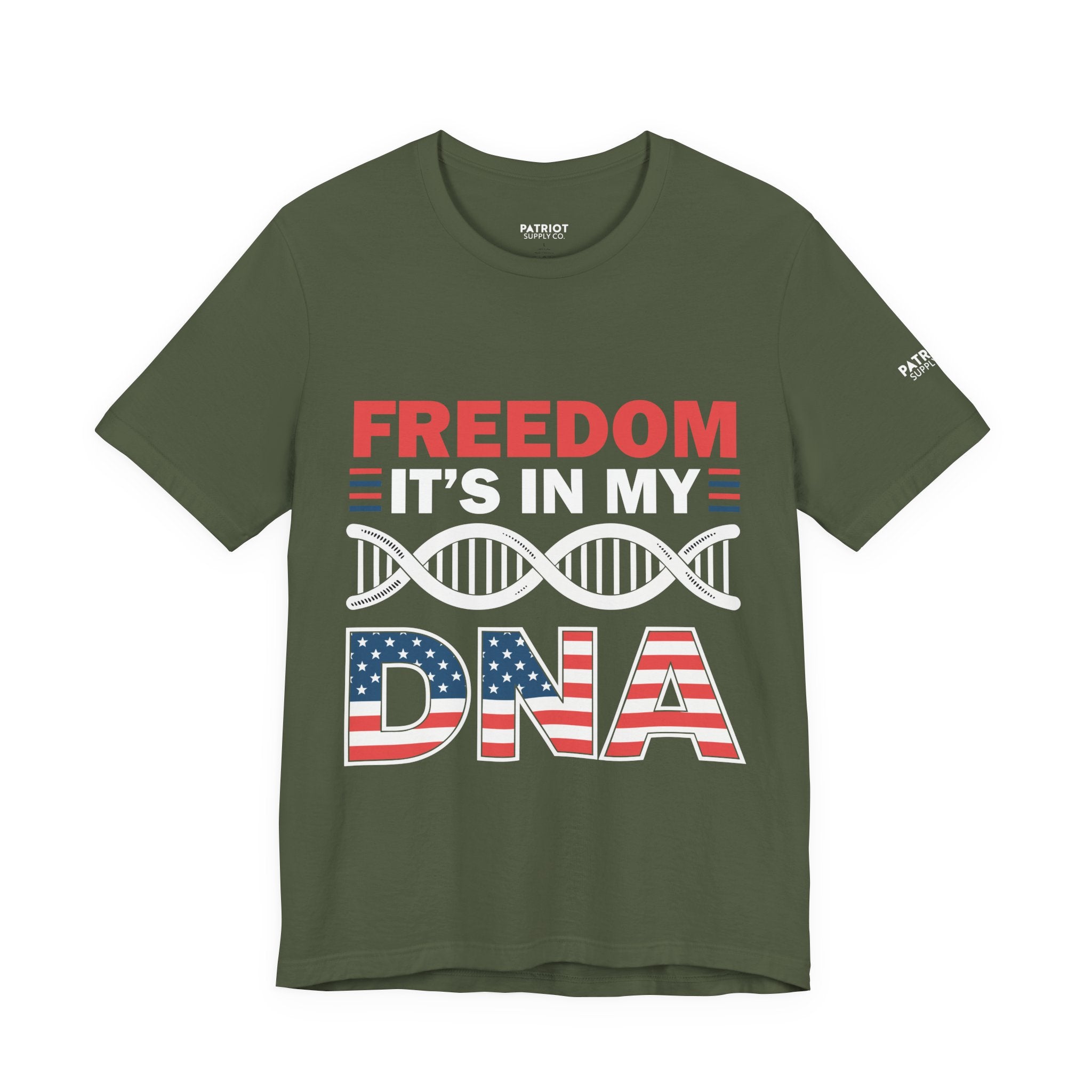 Freedom DNA T-Shirt - Patriotic Independence Day Tee | Conservative American Pride Apparel