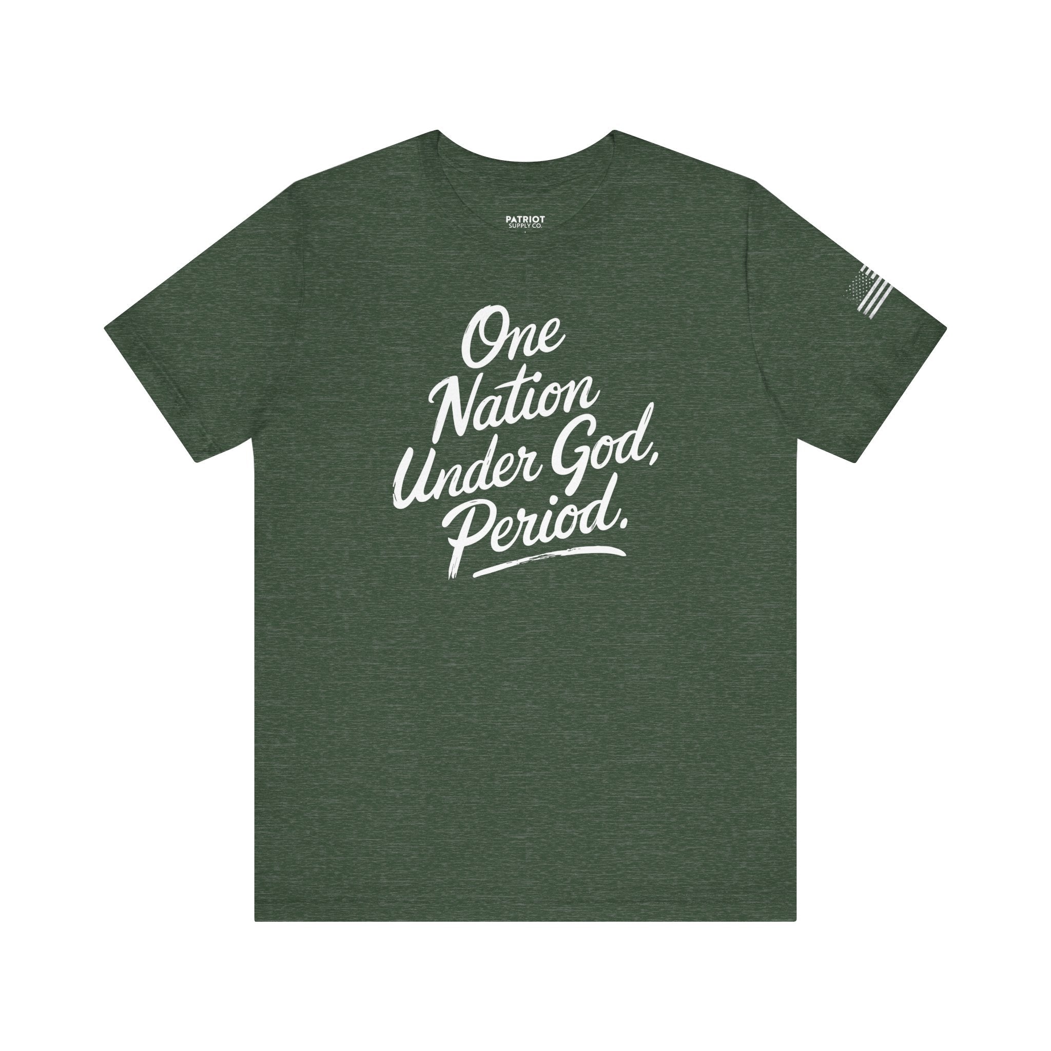 One Nation Under God, Period. - Conservative Faith and Freedom Statement Premium T-Shirt - Patriot Supply Co.