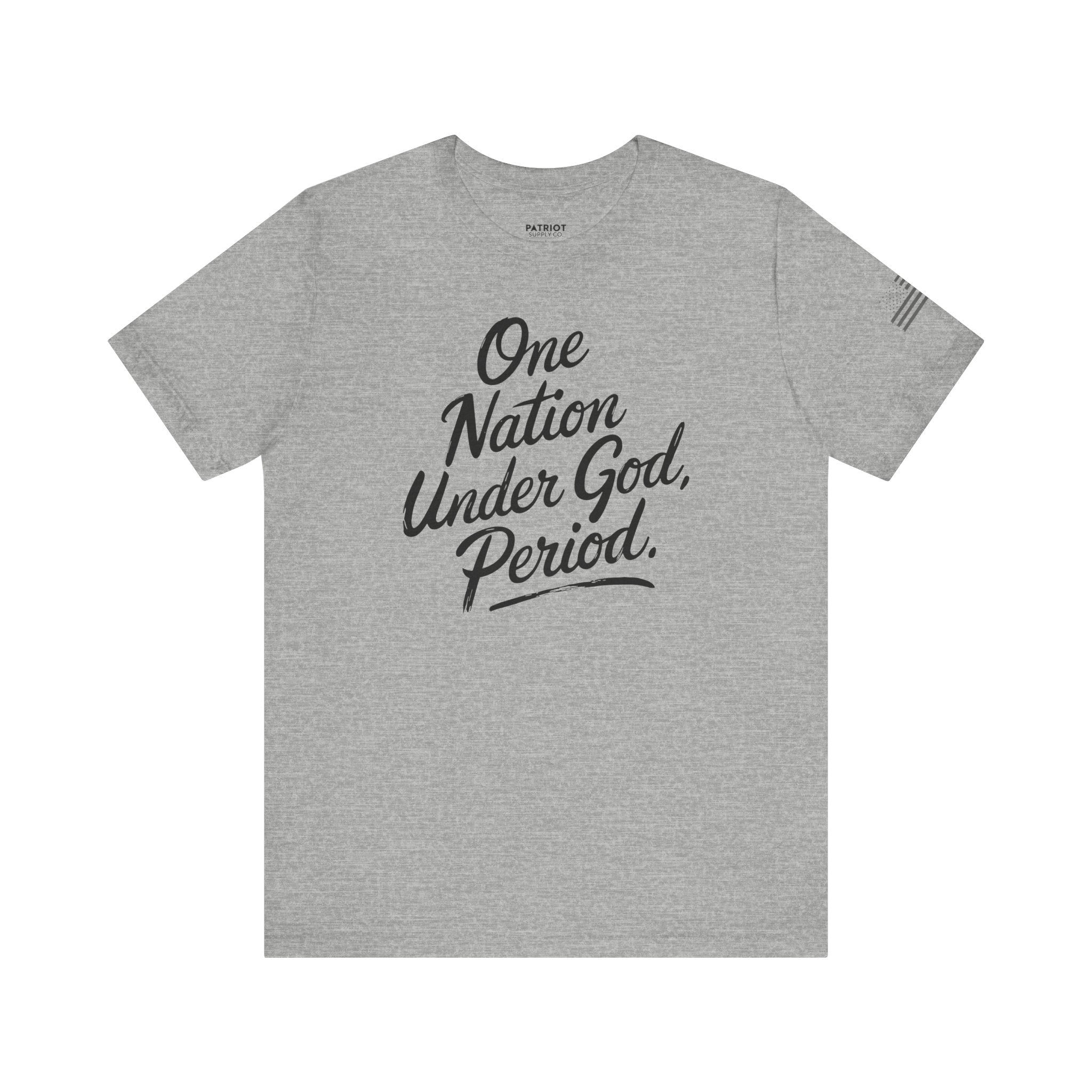 One Nation Under God, Period. - Conservative Faith and Freedom Statement Premium T-Shirt - Patriot Supply Co.