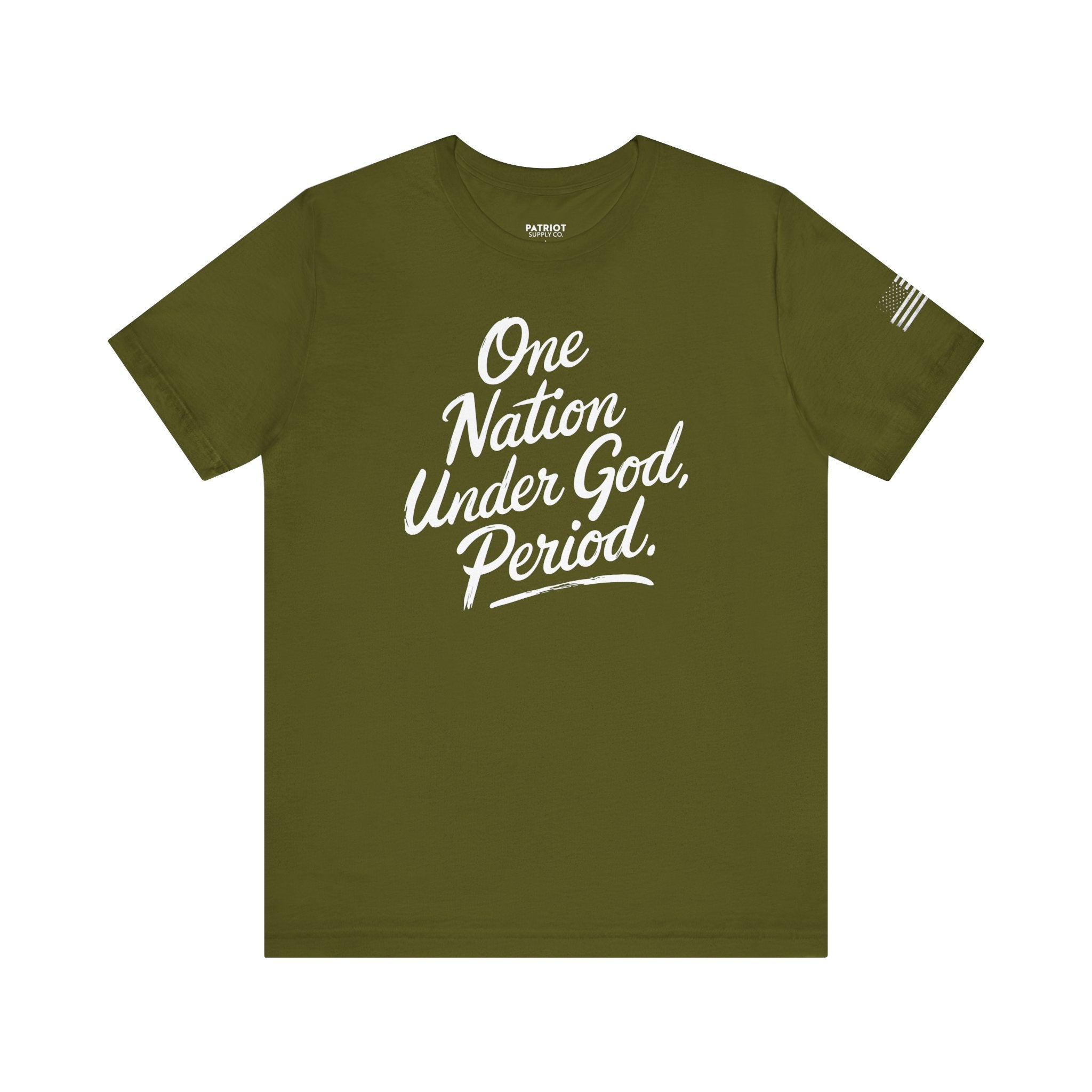 One Nation Under God, Period. - Conservative Faith and Freedom Statement Premium T-Shirt - Patriot Supply Co.