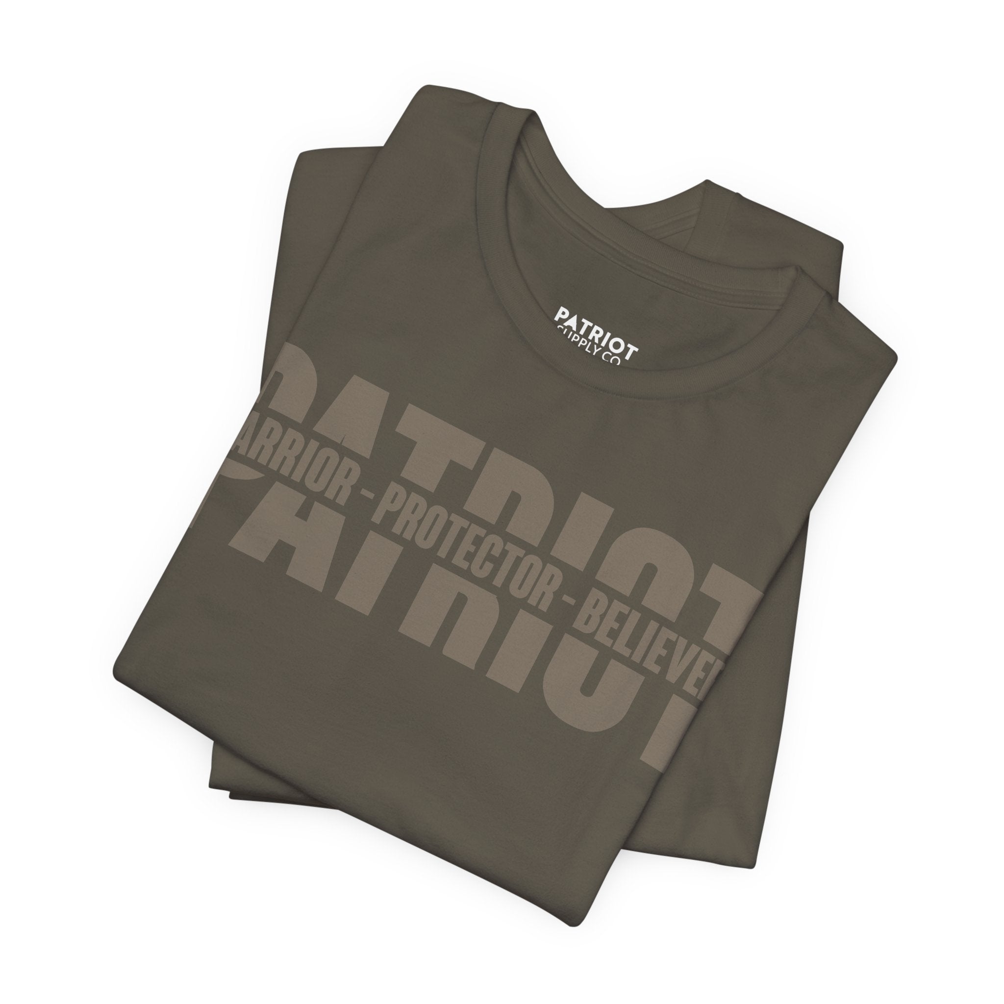 Patriot Warrior Protector Believer - Premium Conservative Patriot Statement T-Shirt - Patriot Supply Co.