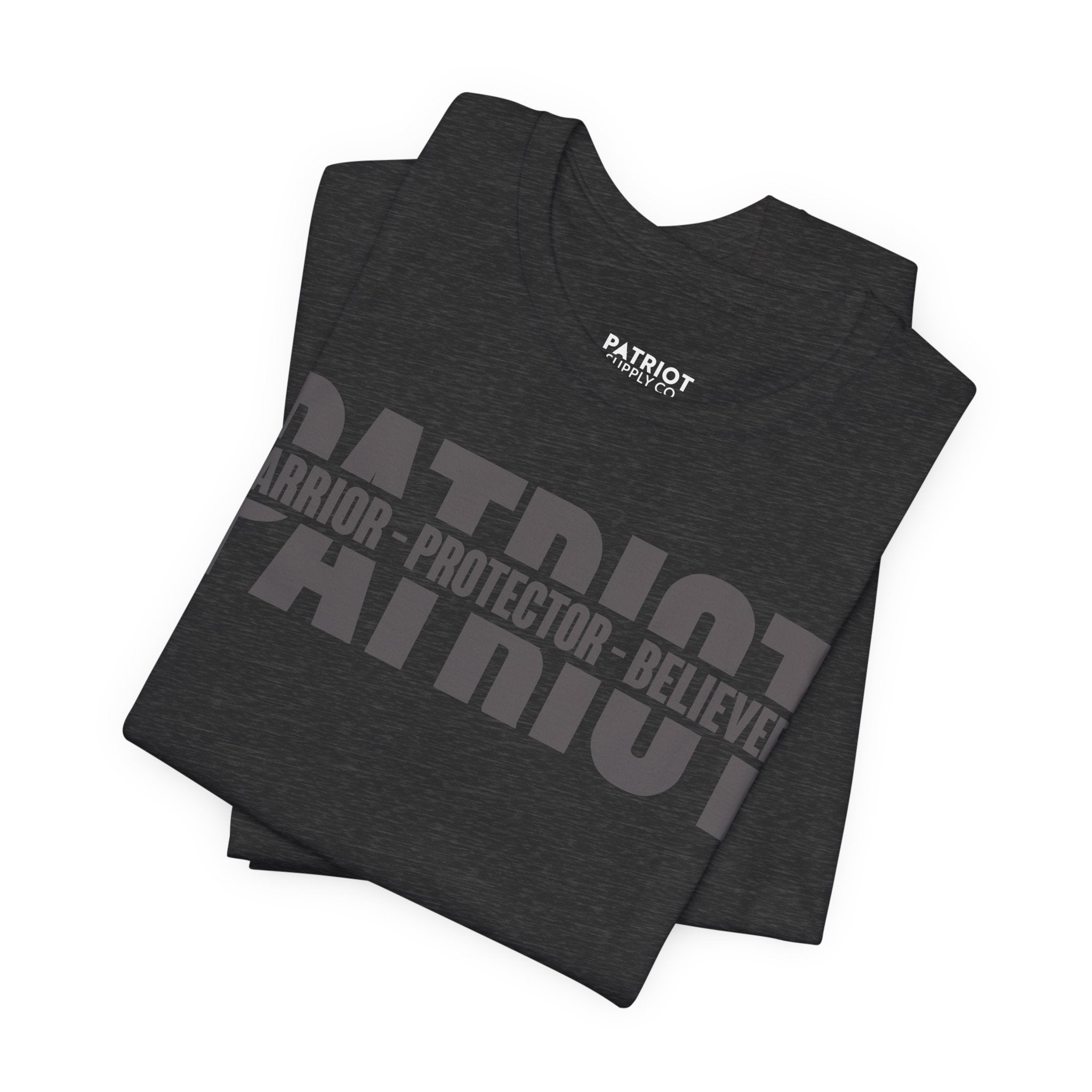 Patriot Warrior Protector Believer - Premium Conservative Patriot Statement T-Shirt - Patriot Supply Co.