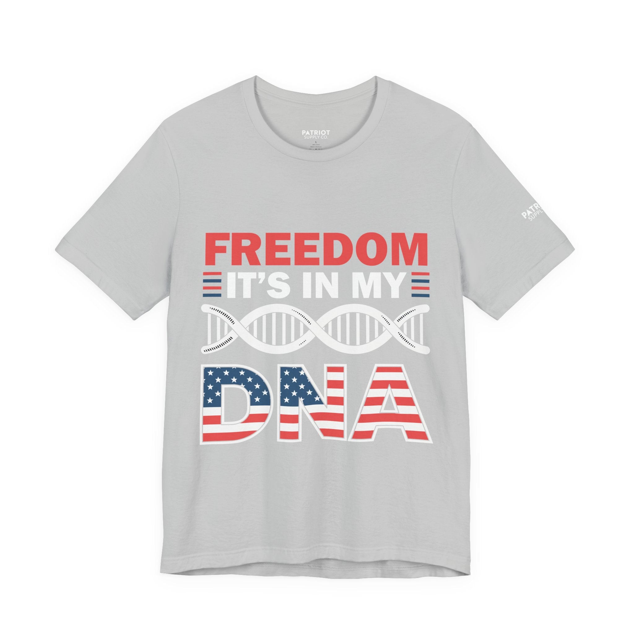 Freedom DNA T-Shirt - Patriotic Independence Day Tee | Conservative American Pride Apparel - Patriot Supply Co.