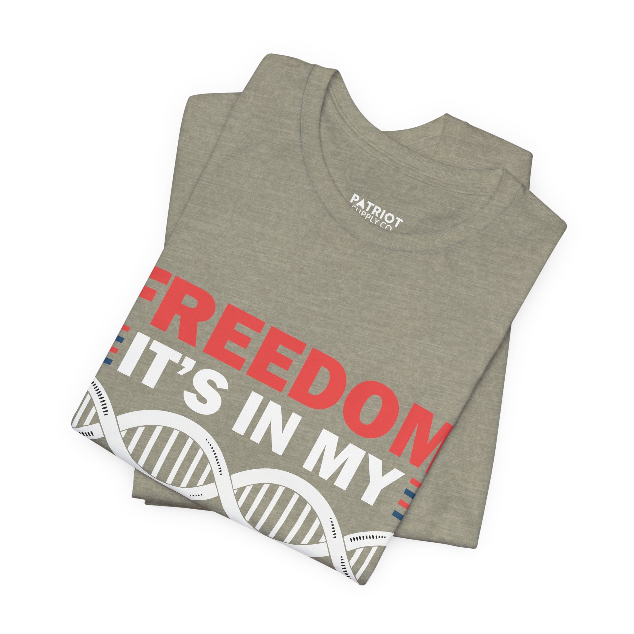 Freedom DNA T-Shirt - Patriotic Independence Day Tee | Conservative American Pride Apparel - Patriot Supply Co.