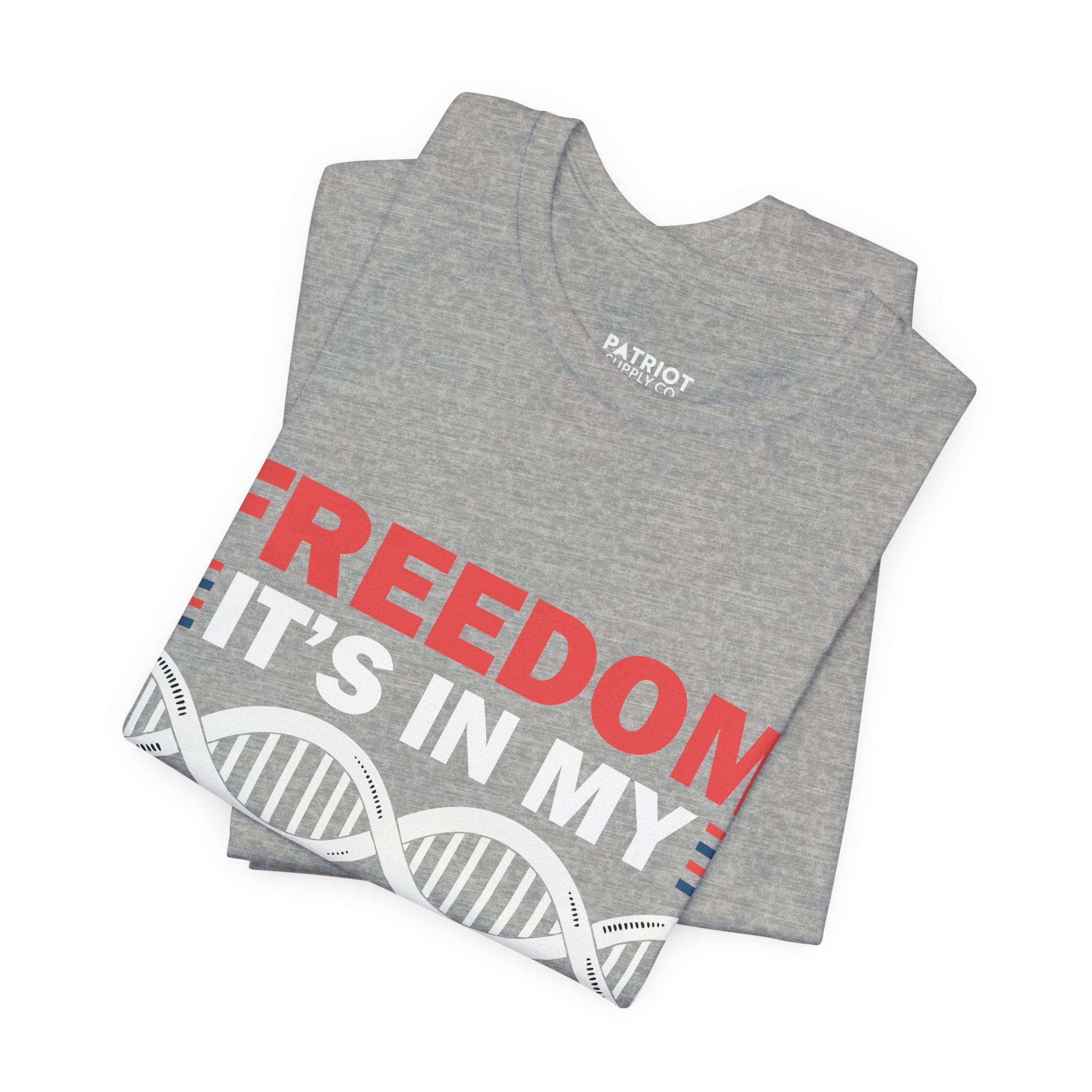 Freedom DNA T-Shirt - Patriotic Independence Day Tee | Conservative American Pride Apparel - Patriot Supply Co.
