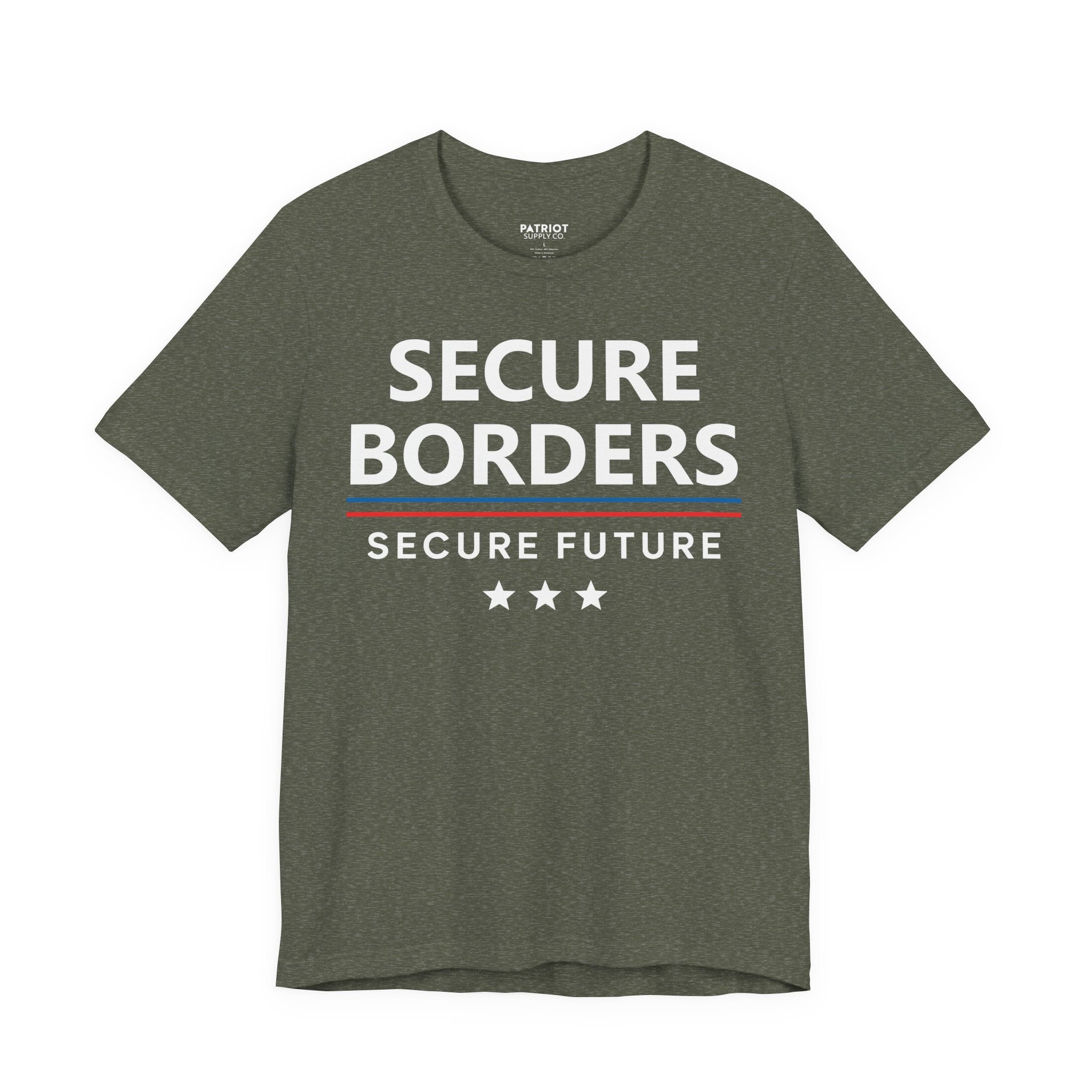 Secure Borders T-Shirt - Immigration Control Statement Tee | Conservative Border Security Apparel - Patriot Supply Co.