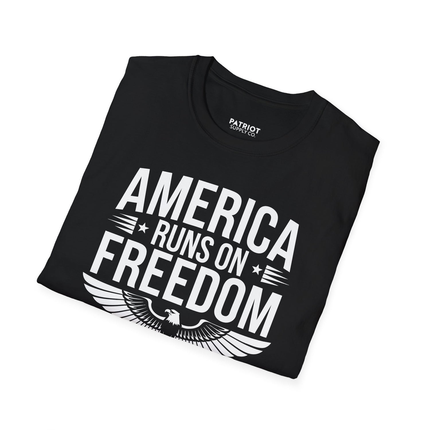 America Runs on Freedom Not Green Energy - Conservative Energy Independence T-Shirt - Patriot Supply Co.