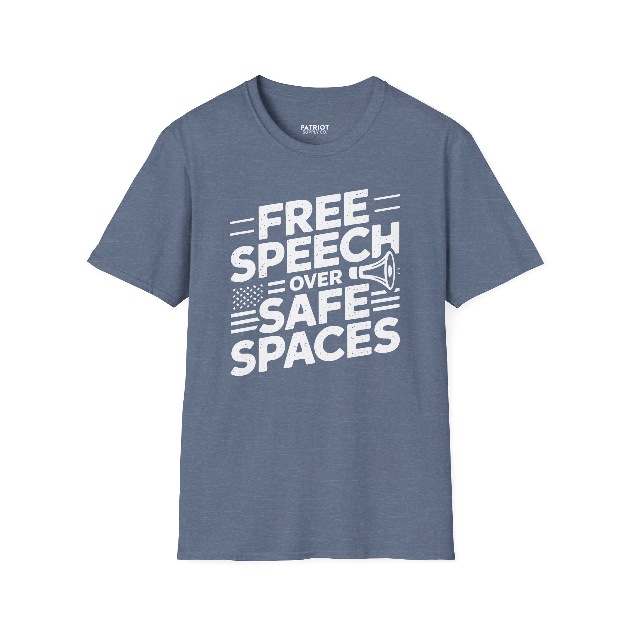 Free Speech Over Safe Spaces - Conservative First Amendment Statement T-Shirt - Patriot Supply Co.