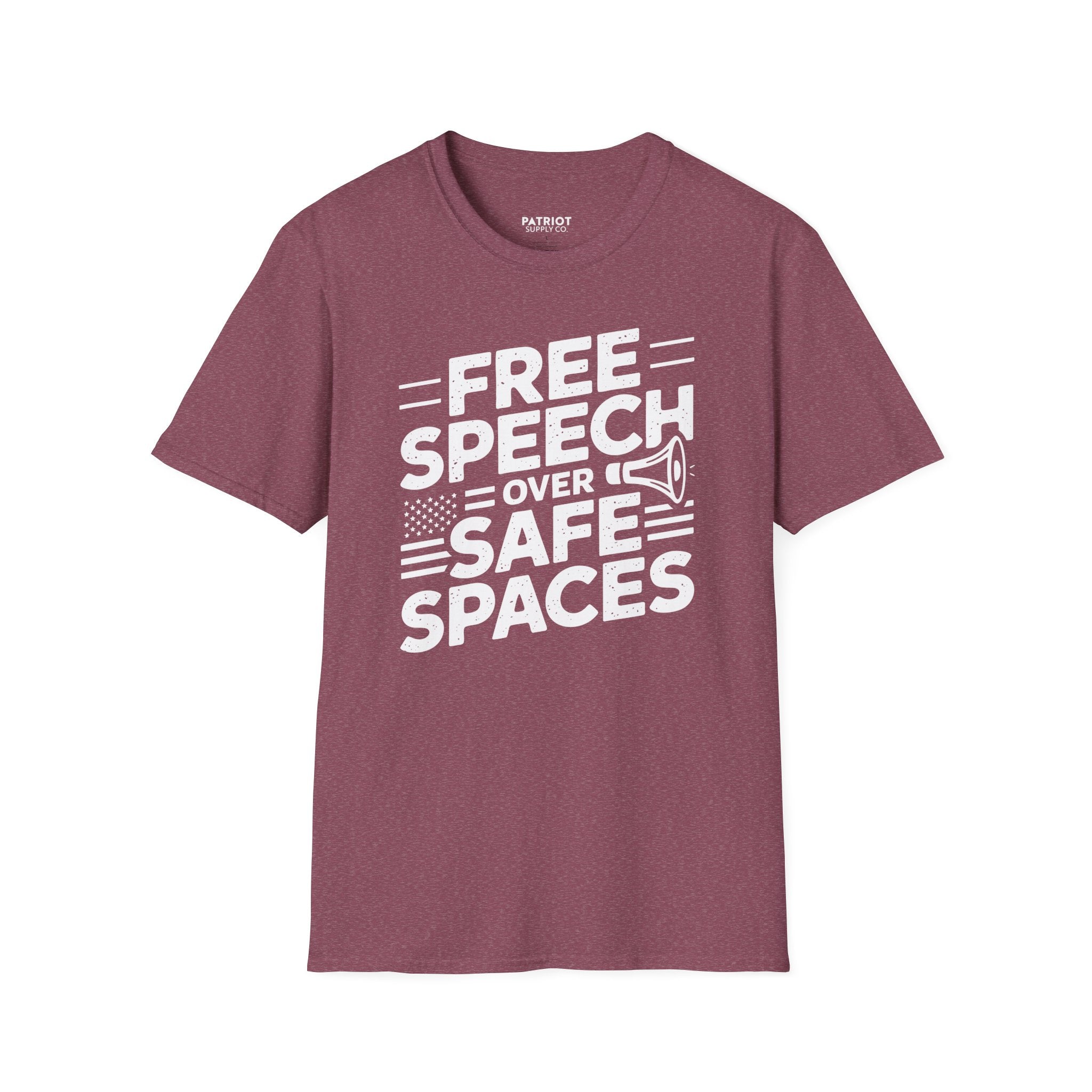 Free Speech Over Safe Spaces - Conservative First Amendment Statement T-Shirt - Patriot Supply Co.