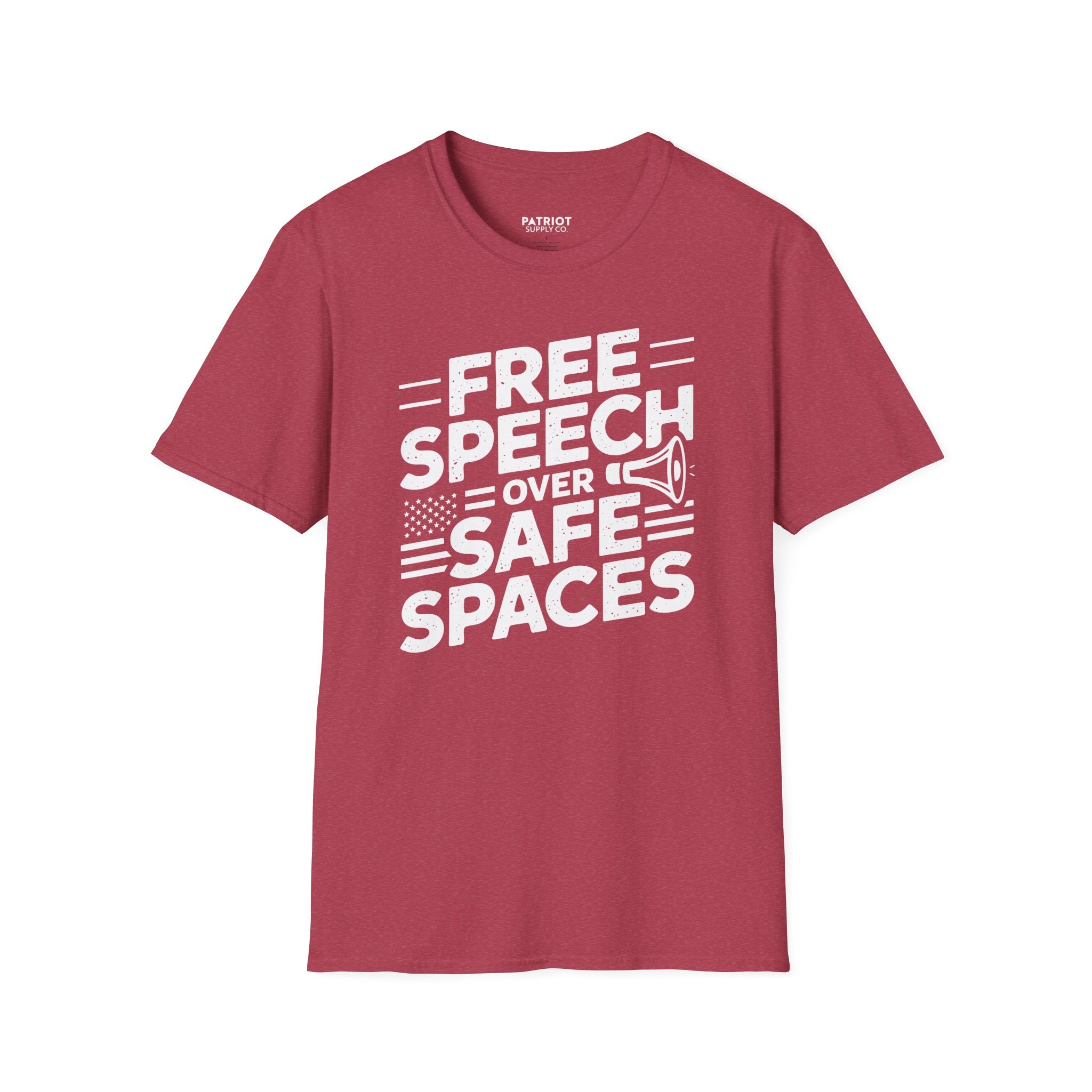Free Speech Over Safe Spaces - Conservative First Amendment Statement T-Shirt - Patriot Supply Co.