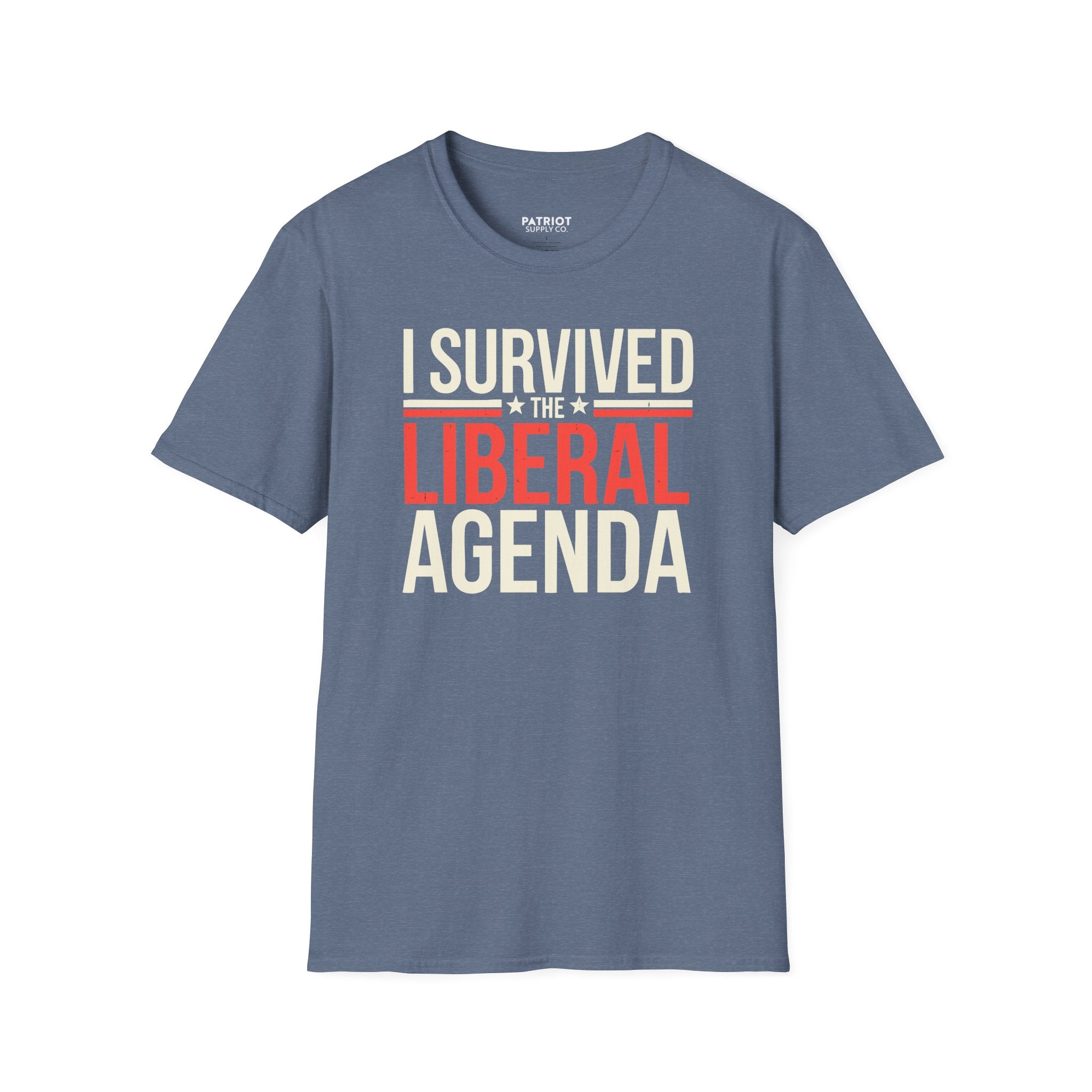 I Survived the Liberal Agenda - Conservative Victory Statement T-Shirt - Patriot Supply Co.