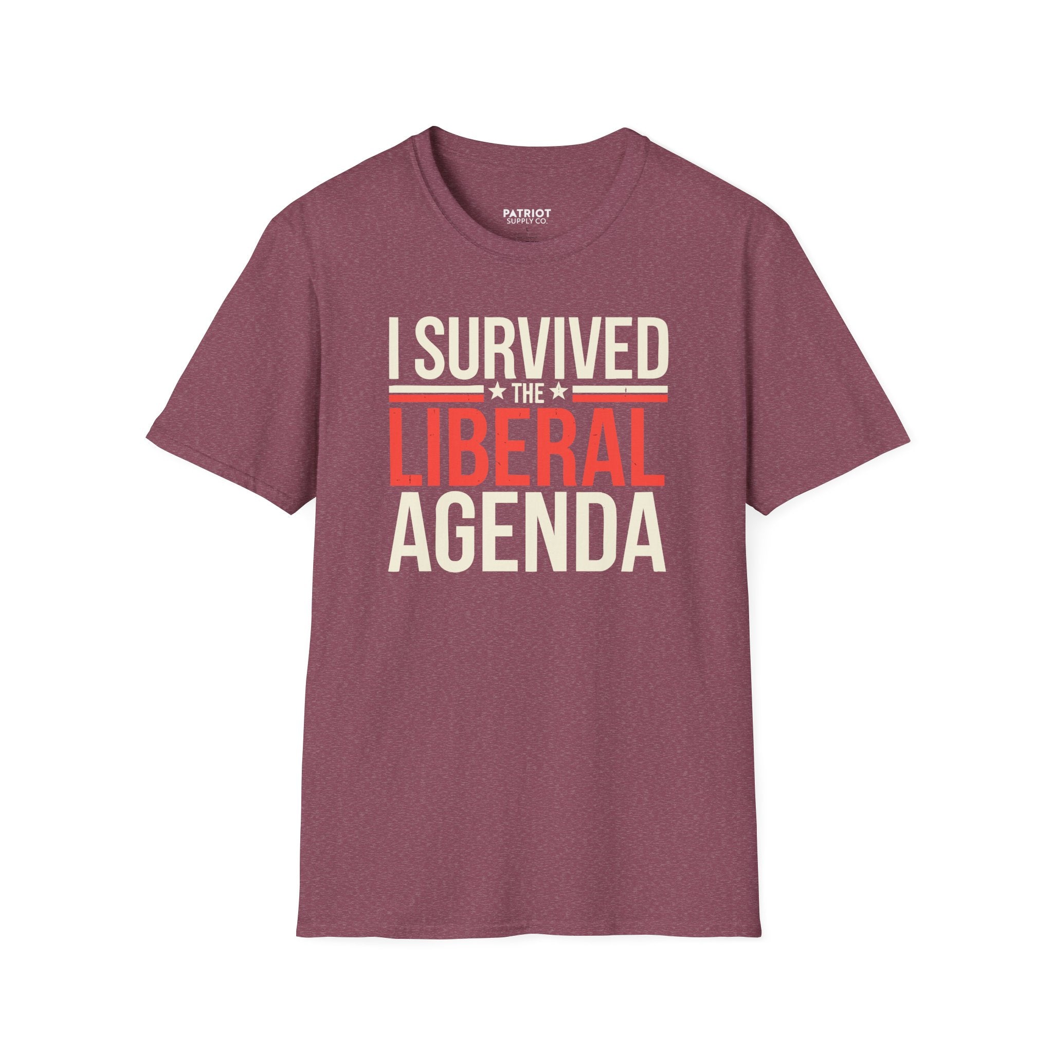 I Survived the Liberal Agenda - Conservative Victory Statement T-Shirt - Patriot Supply Co.