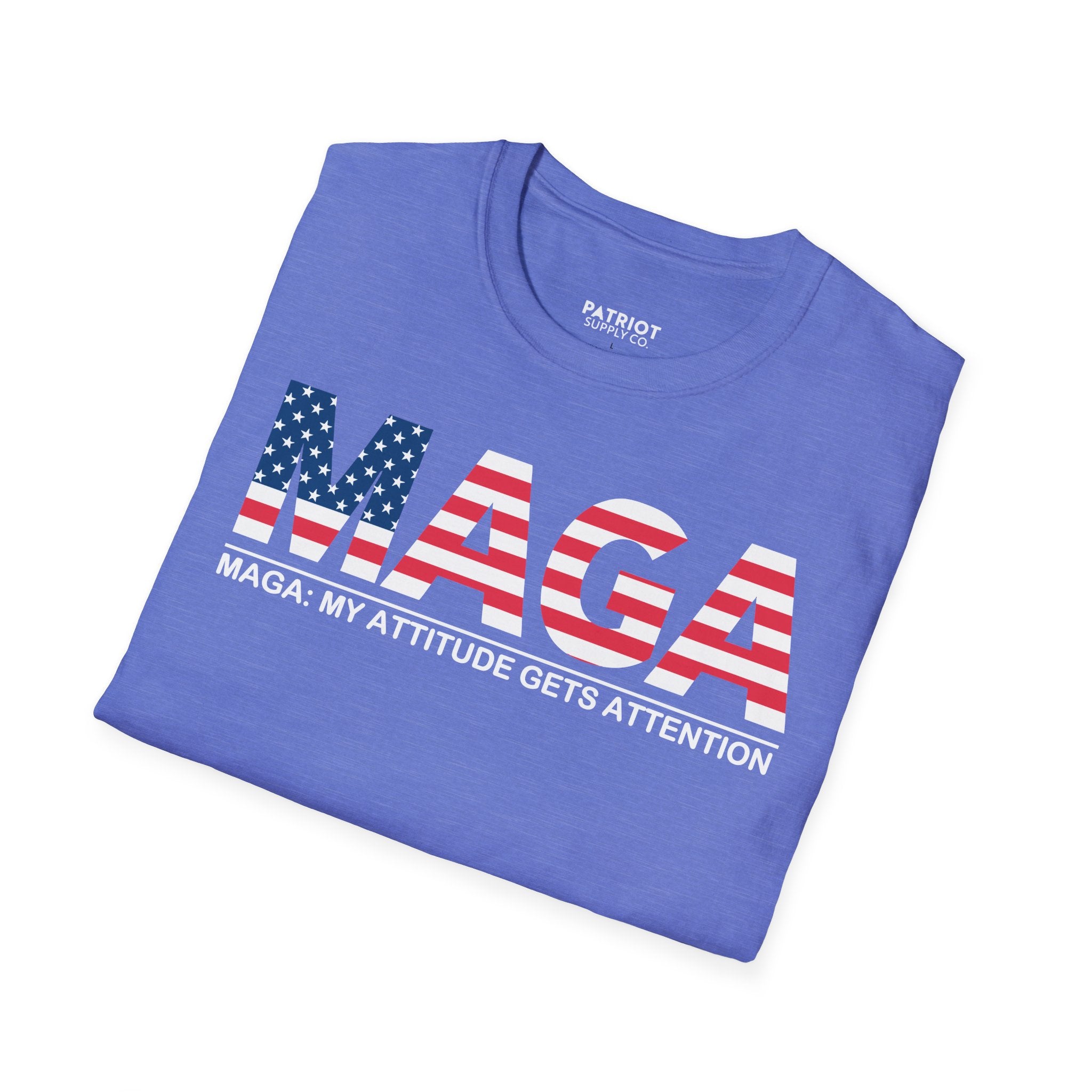 MAGA My Attitude Gets Attention - Bold Conservative Statement T-Shirt - Patriot Supply Co.