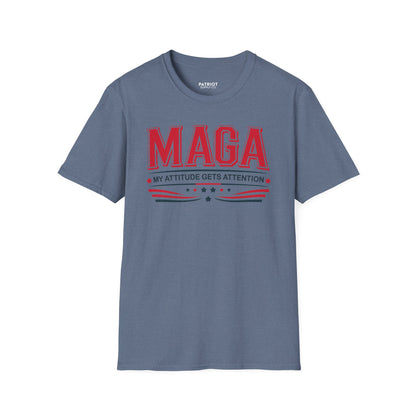 MAGA My Attitude Gets Attention - Bold Conservative Statement T-Shirt