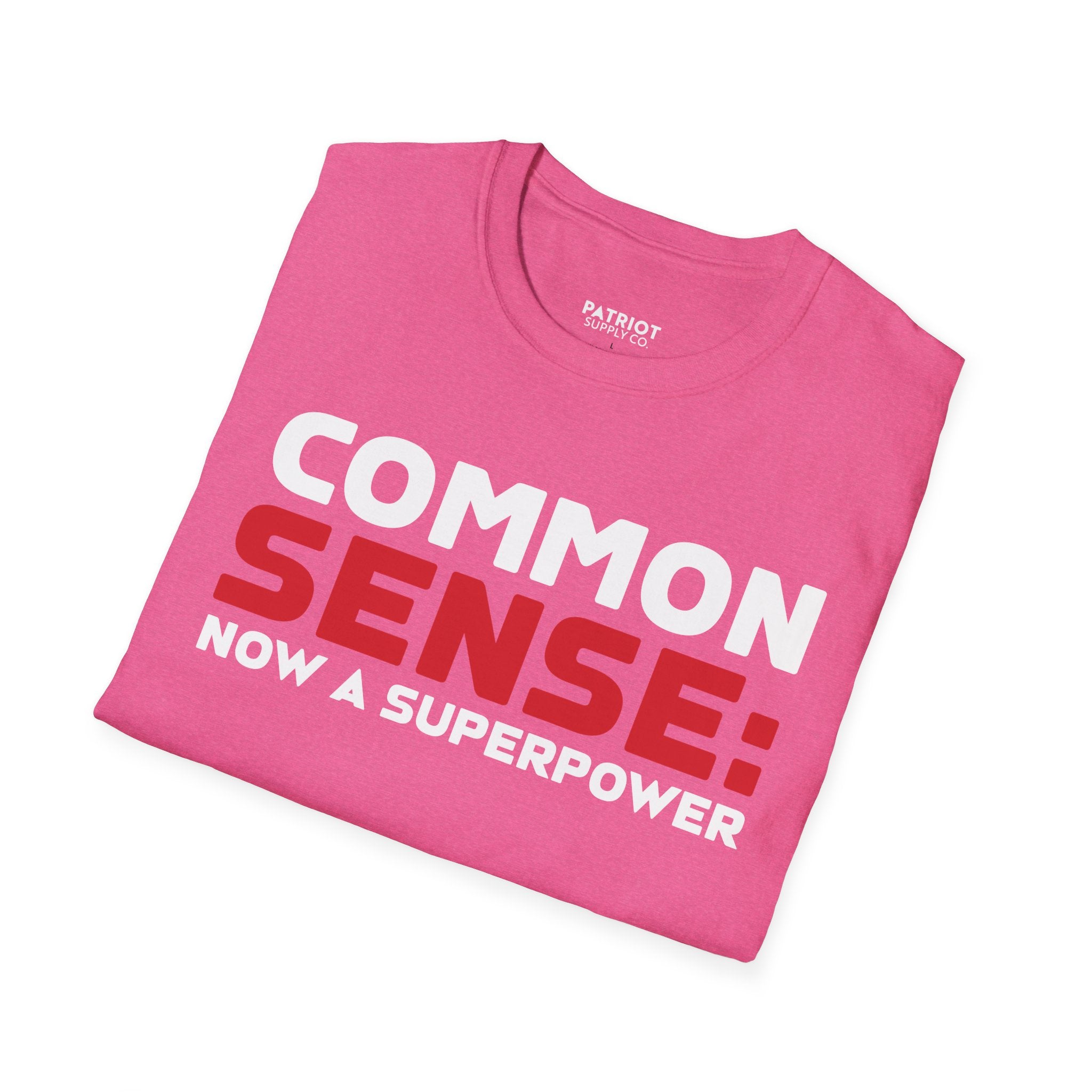 Common Sense Now A Superpower - Conservative Truth Statement T-Shirt