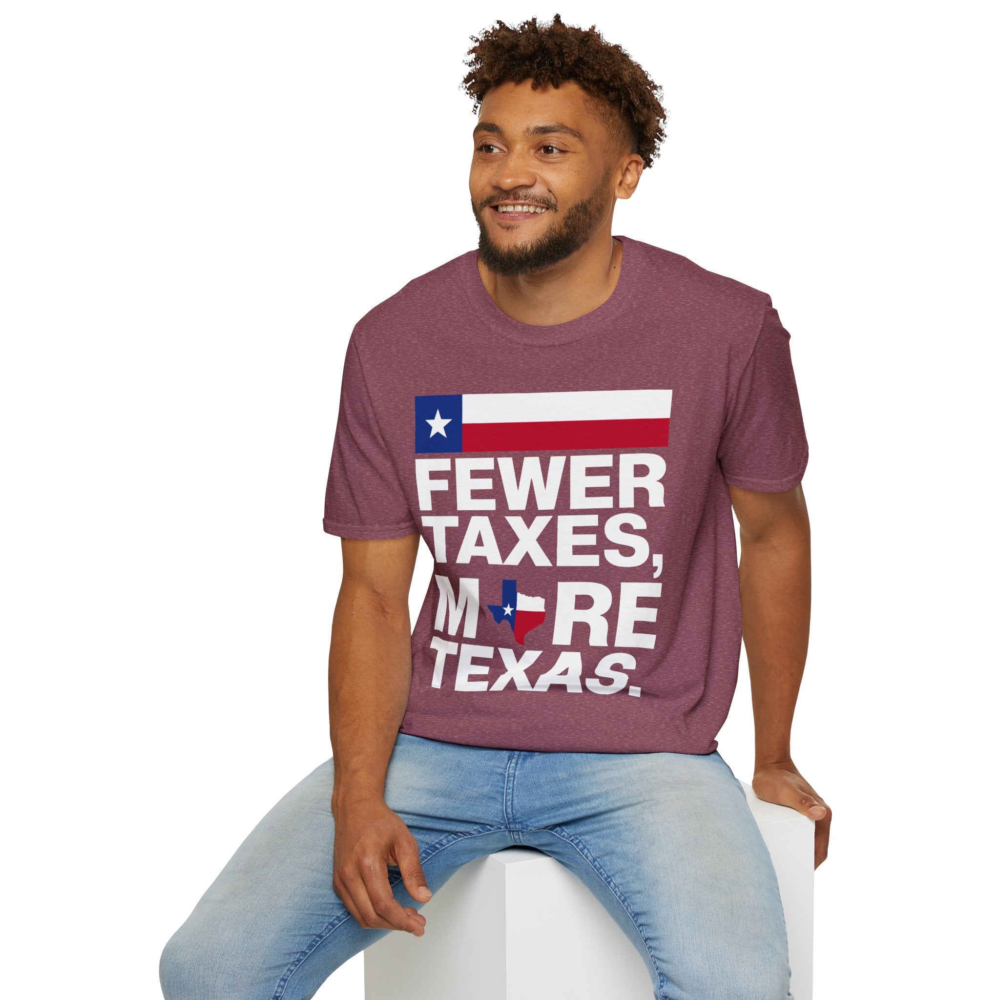 Fewer Taxes More Texas T-Shirt - Conservative Texas Pride Tee | Anti-Tax Lone Star State Apparel