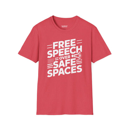 Free Speech Over Safe Spaces - Conservative First Amendment Statement T-Shirt