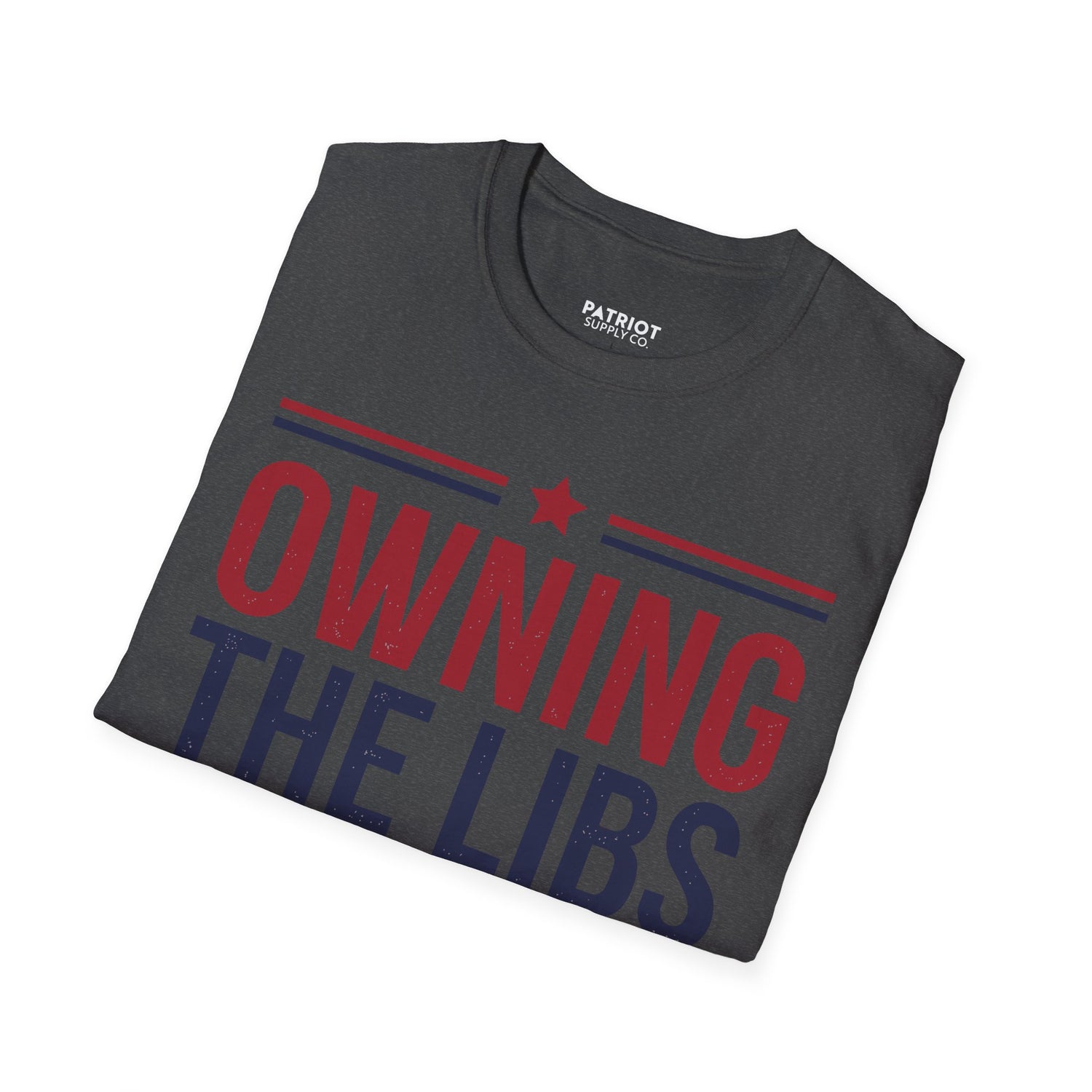 Owning The Libs Since Day One - Proud Americans Patriotic T-Shirt - Conservative Election Statement Tee | American Pride Celebration Apparel