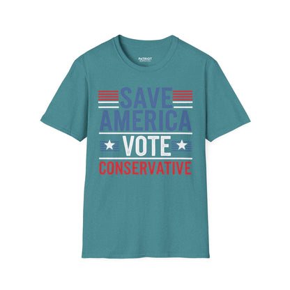 Save America Vote Conservative - Patriotic Election Statement T-Shirt