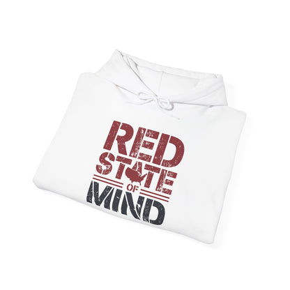 Red State of Mind Hooded Sweatshirt - Conservative Values Comfort Wear