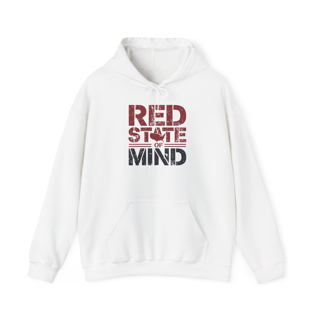 Red State of Mind Hooded Sweatshirt - Conservative Values Comfort Wear