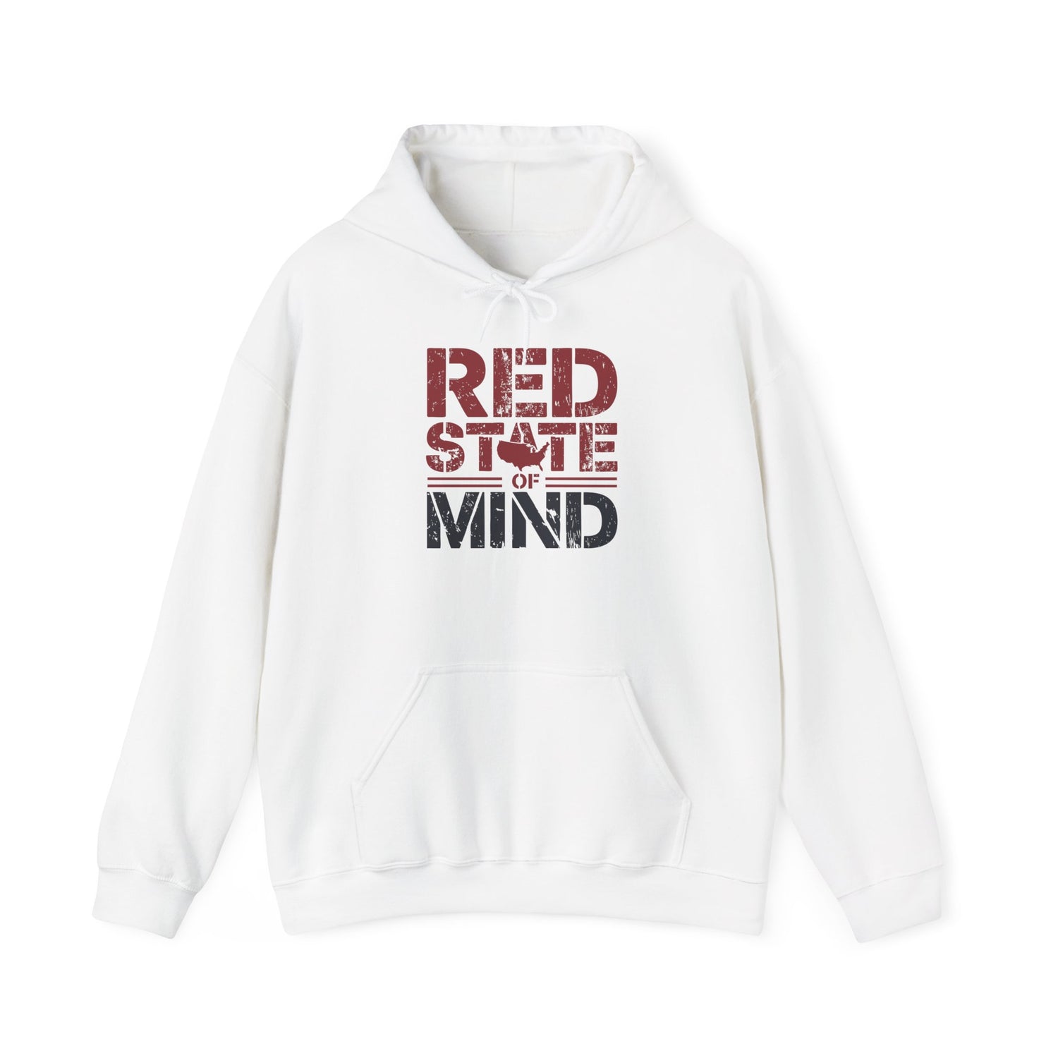 Red State of Mind Hooded Sweatshirt - Conservative Values Comfort Wear
