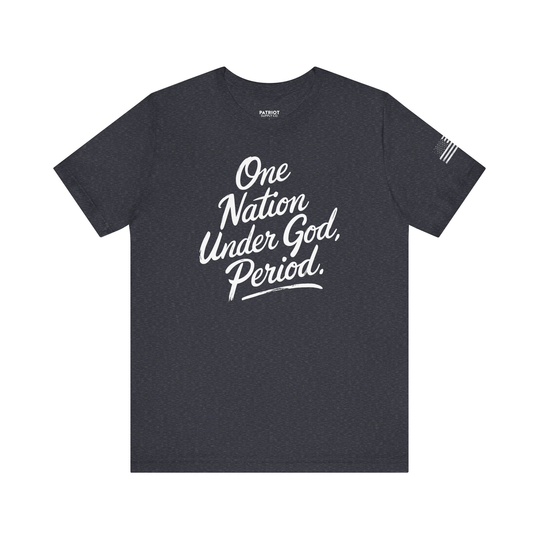 One Nation Under God, Period. - Conservative Faith and Freedom Statement Premium T-Shirt