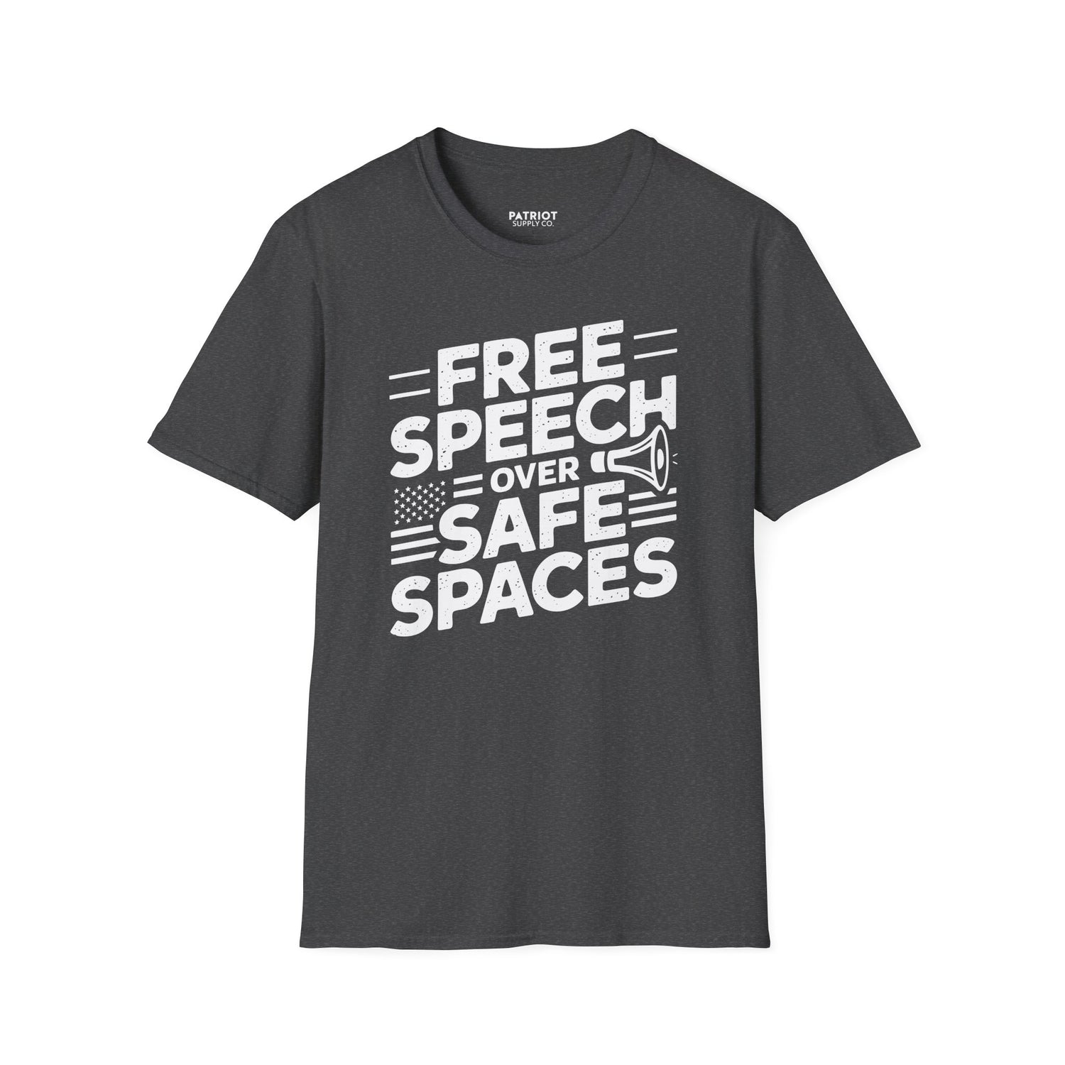 Free Speech Over Safe Spaces - Conservative First Amendment Statement T-Shirt