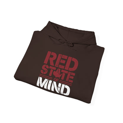 Red State of Mind Hooded Sweatshirt - Conservative Values Comfort Wear