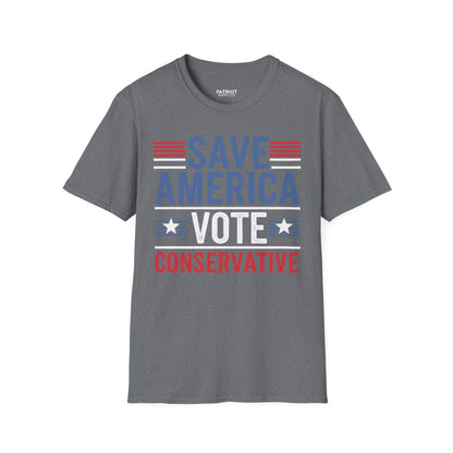 Save America Vote Conservative - Patriotic Election Statement T-Shirt
