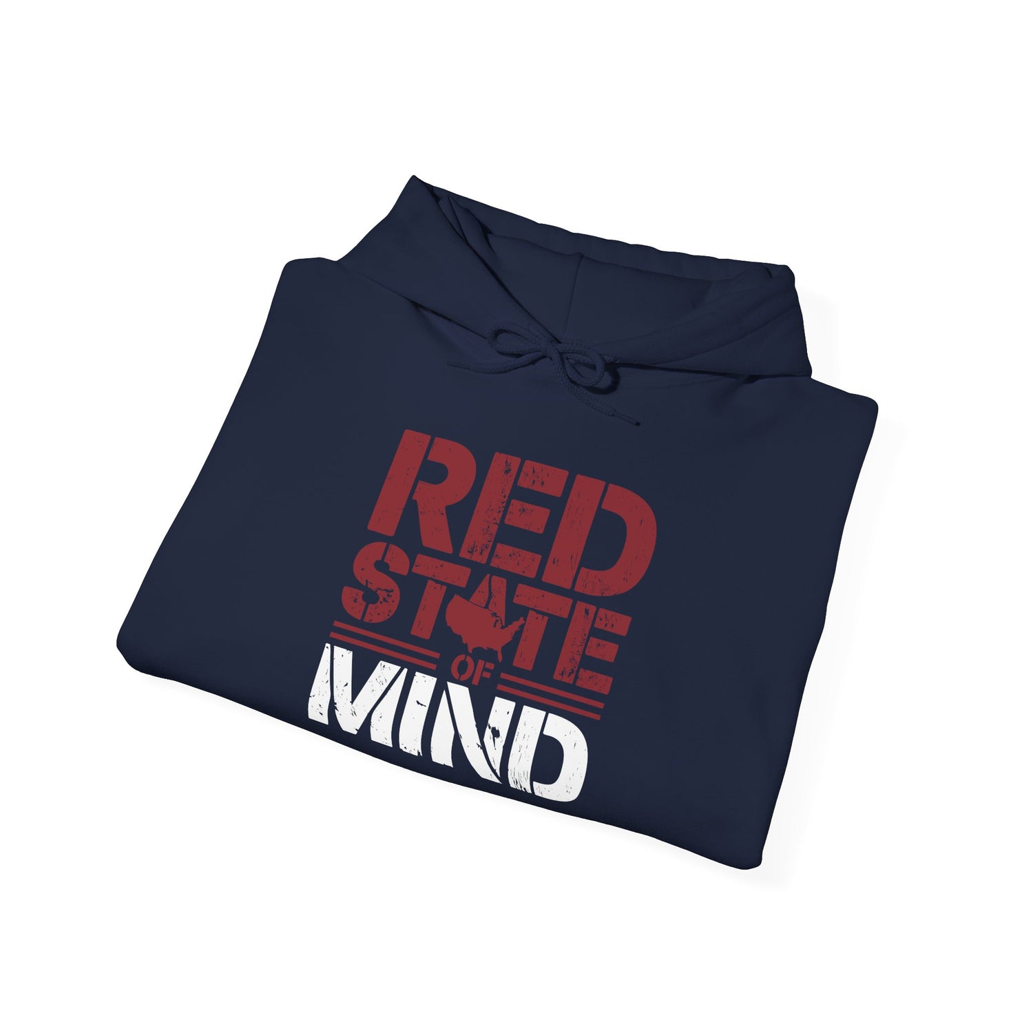 Red State of Mind Hooded Sweatshirt - Conservative Values Comfort Wear