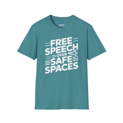 Free Speech Over Safe Spaces - Conservative First Amendment Statement T-Shirt