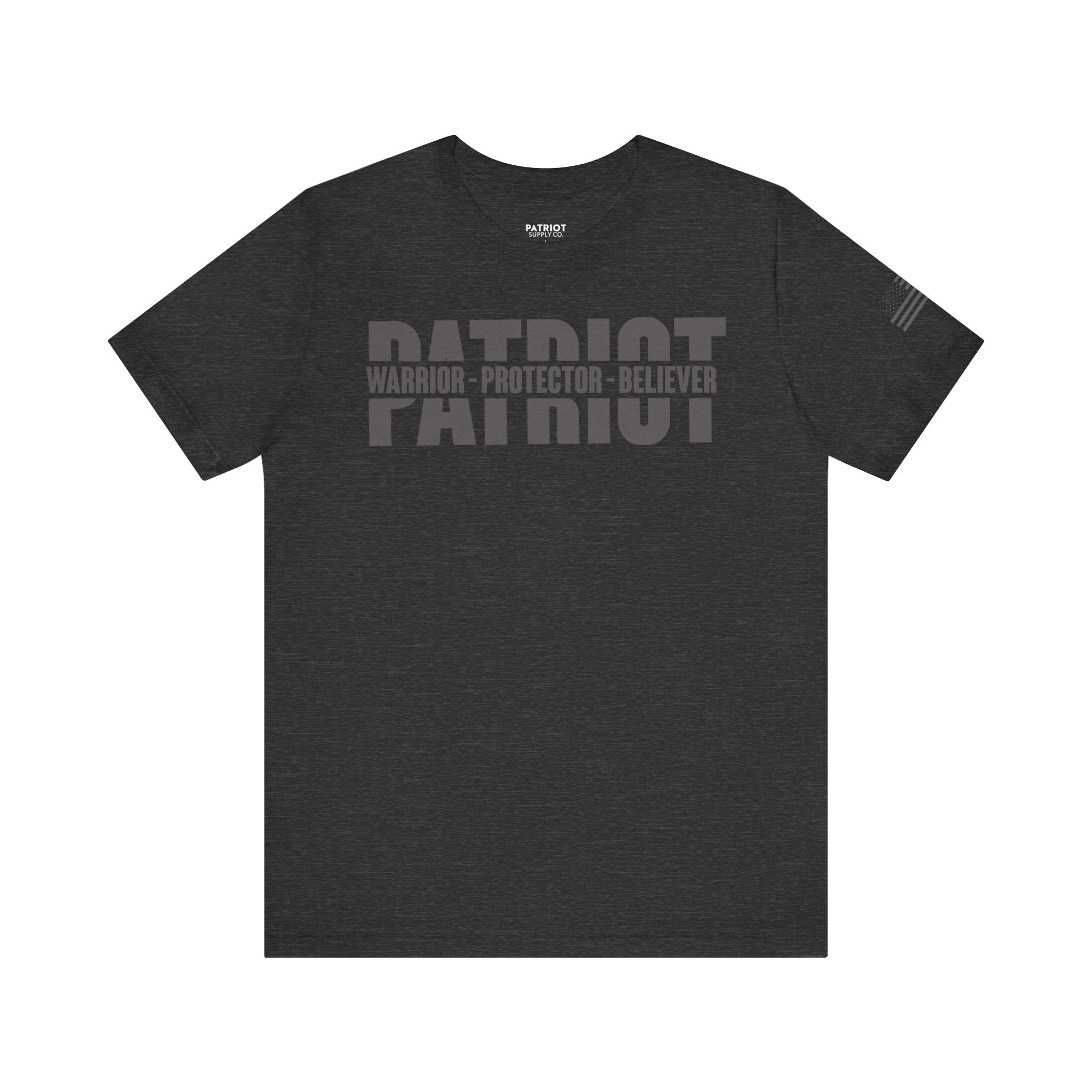 Patriot Warrior Protector Believer - Premium Conservative Patriot Statement T-Shirt