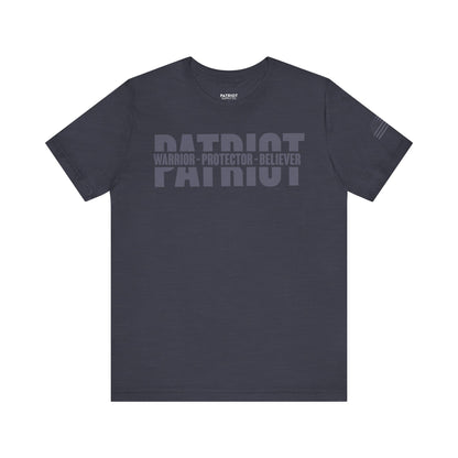 Patriot Warrior Protector Believer - Premium Conservative Patriot Statement T-Shirt