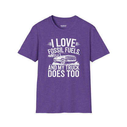 I Love Fossil Fuels And My Truck Does Too - Conservative Energy Independence T-Shirt
