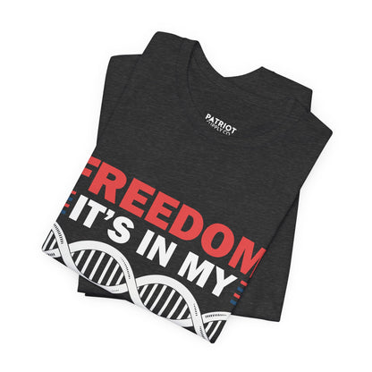 Freedom DNA T-Shirt - Patriotic Independence Day Tee | Conservative American Pride Apparel