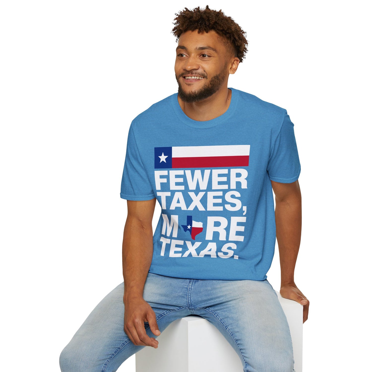 Fewer Taxes More Texas T-Shirt - Conservative Texas Pride Tee | Anti-Tax Lone Star State Apparel