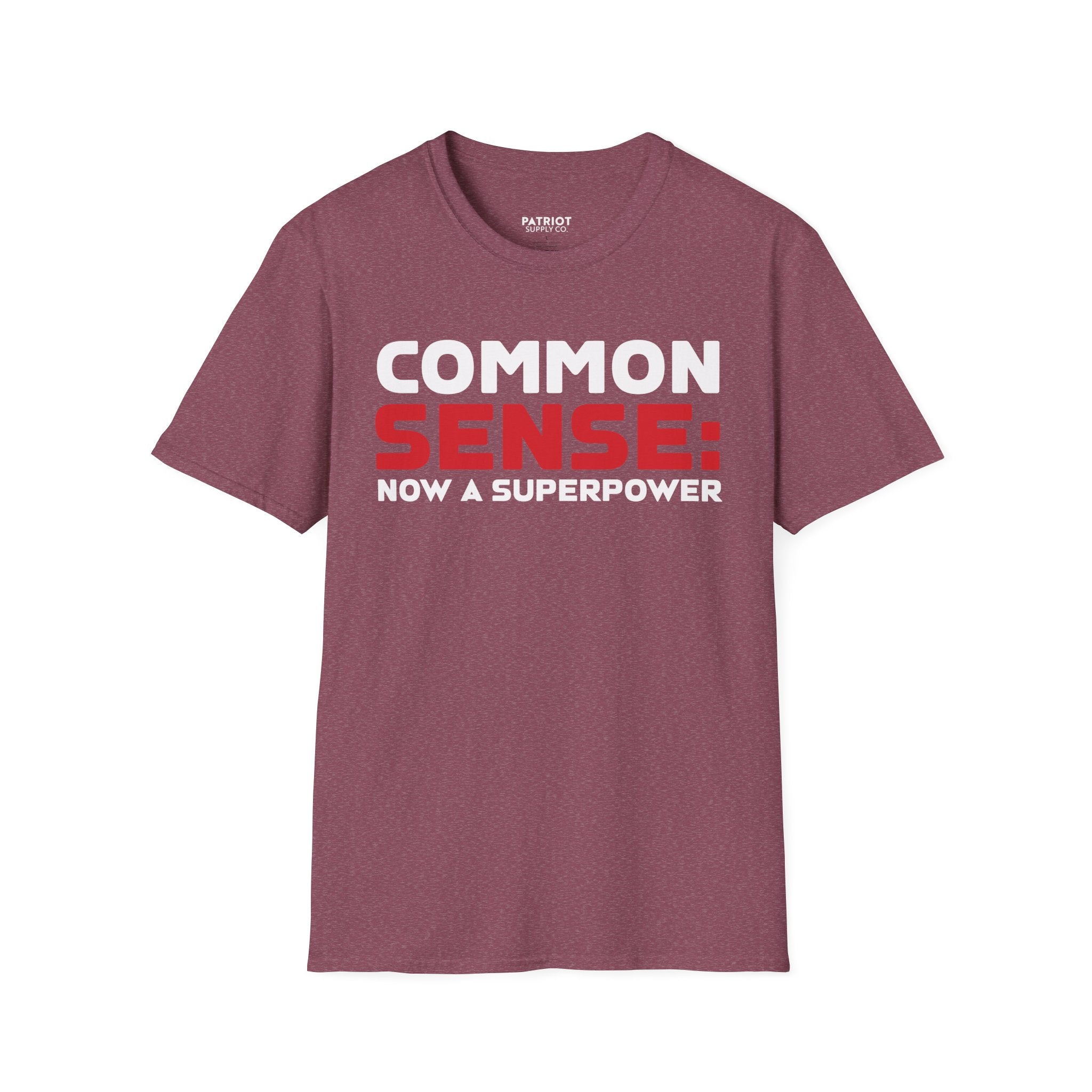 Common Sense Now A Superpower - Conservative Truth Statement T-Shirt