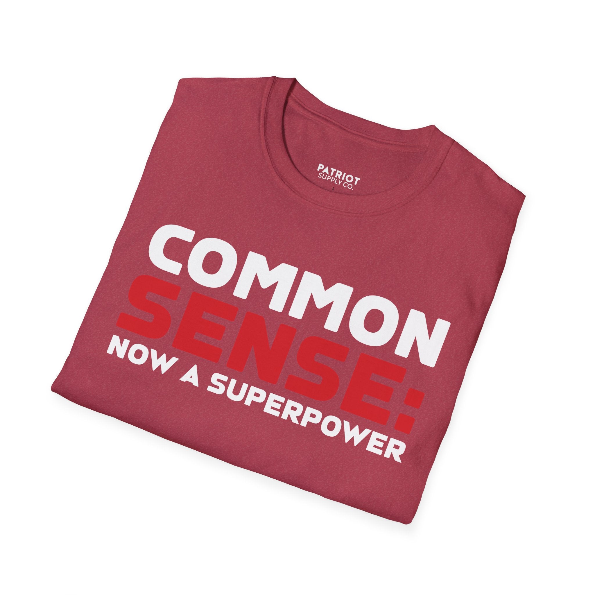 Common Sense Now A Superpower - Conservative Truth Statement T-Shirt