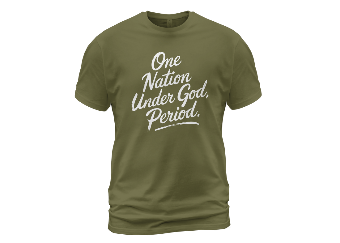 One Nation Under God, Period. - Conservative Faith and Freedom Statement Premium T-Shirt