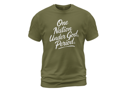 One Nation Under God, Period. - Conservative Faith and Freedom Statement Premium T-Shirt