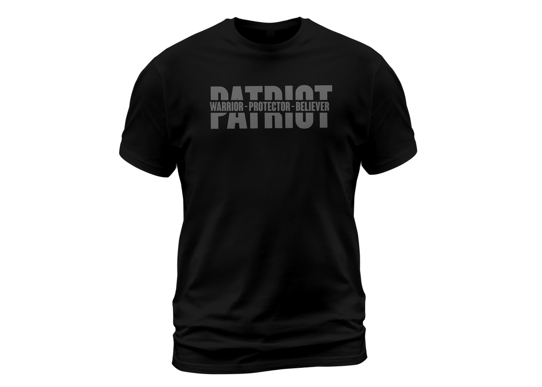 Patriot Warrior Protector Believer - Premium Conservative Patriot Statement T-Shirt
