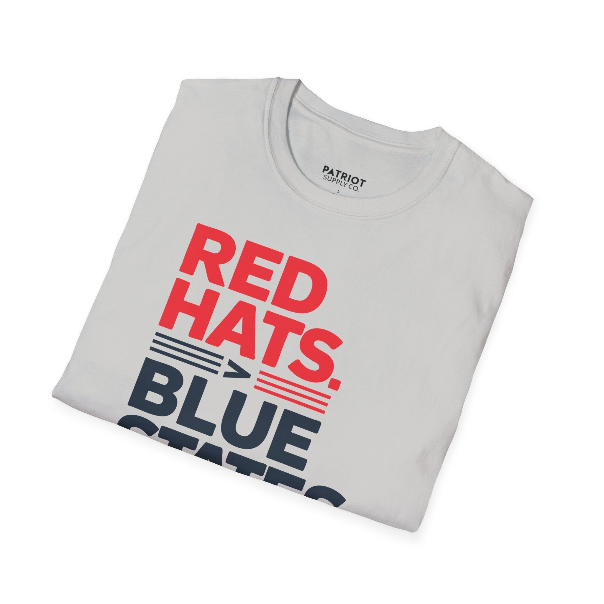 Red Hats &gt; Blue States - Conservative State Pride Statement T-Shirt