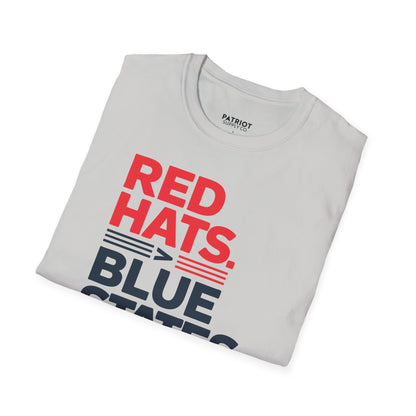 Red Hats &gt; Blue States - Conservative State Pride Statement T-Shirt
