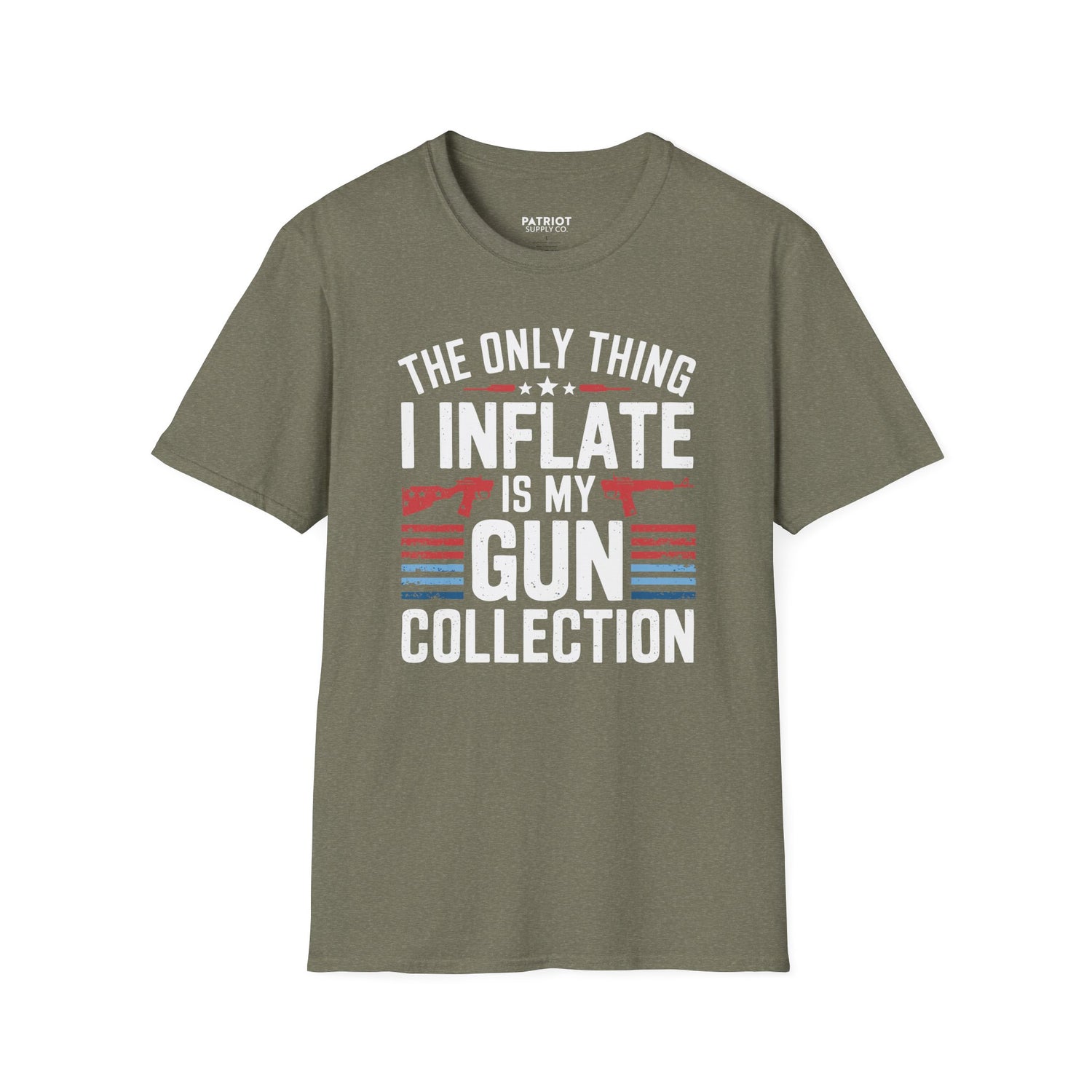 The Only Thing I Inflate Is My Gun Collection - Second Amendment Pride T-Shirt