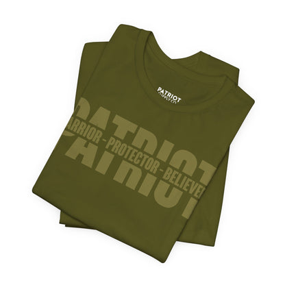 Patriot Warrior Protector Believer - Premium Conservative Patriot Statement T-Shirt