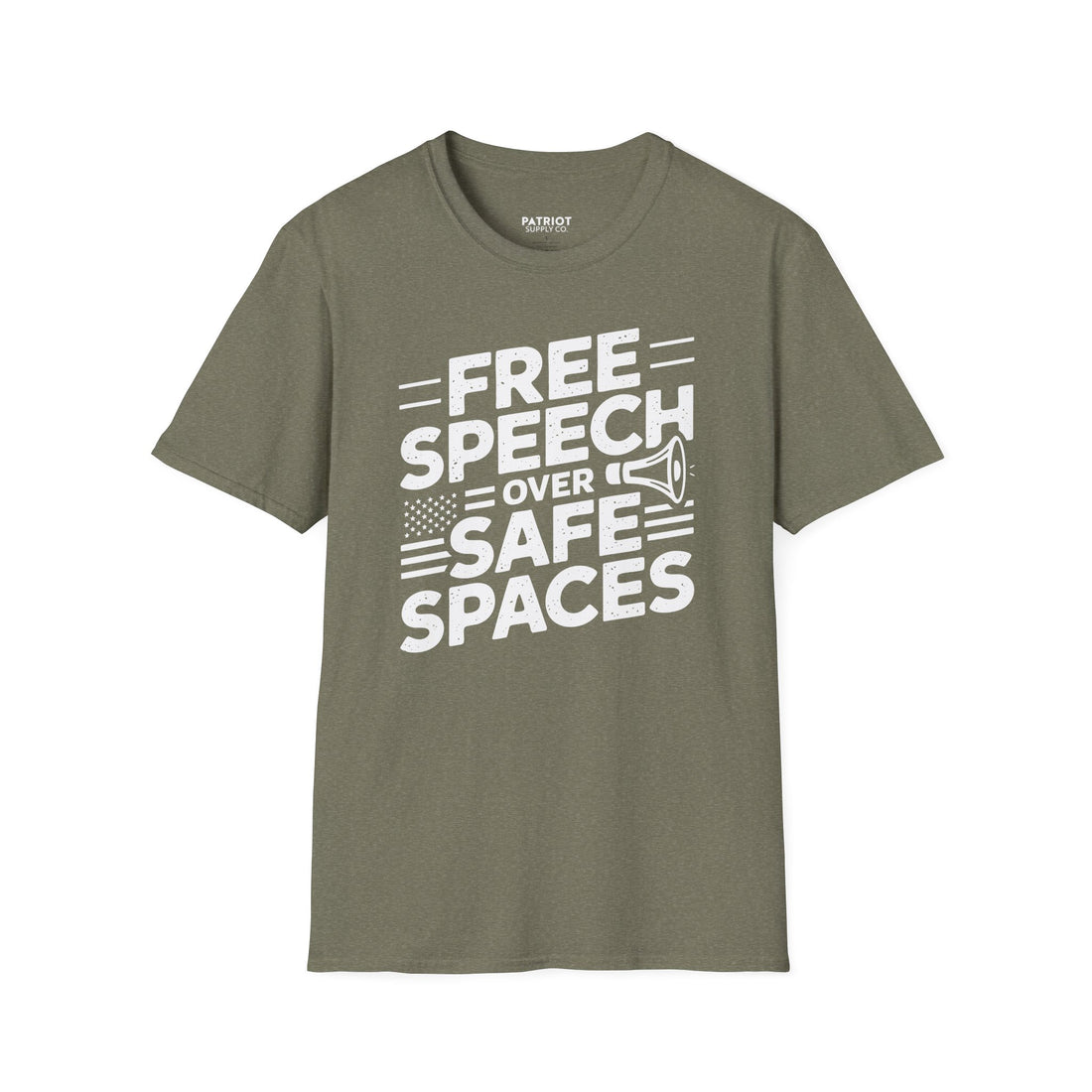 Free Speech Over Safe Spaces - Conservative First Amendment Statement T-Shirt